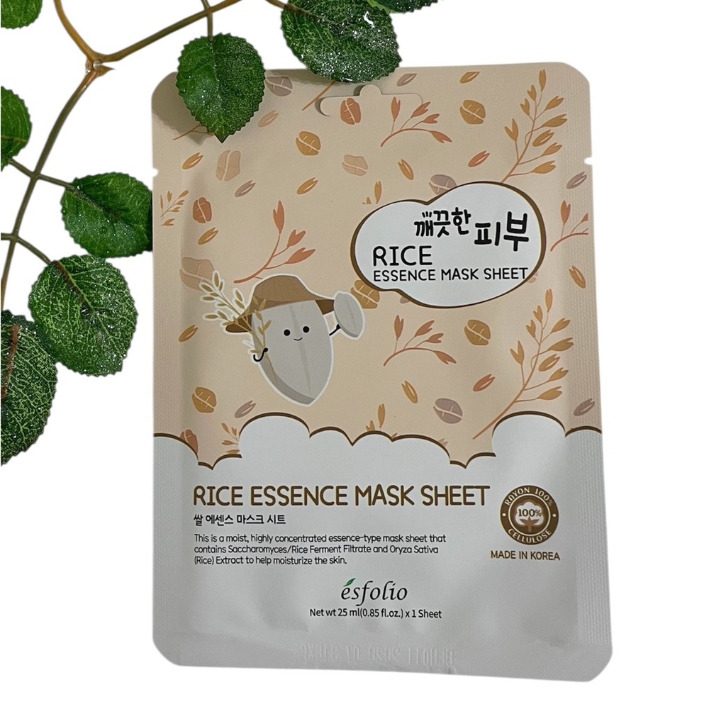 New $5 ea OR 5/$18 ESFOLIO Rice Essence Moisturizing Nutrition Sheet Face Mask